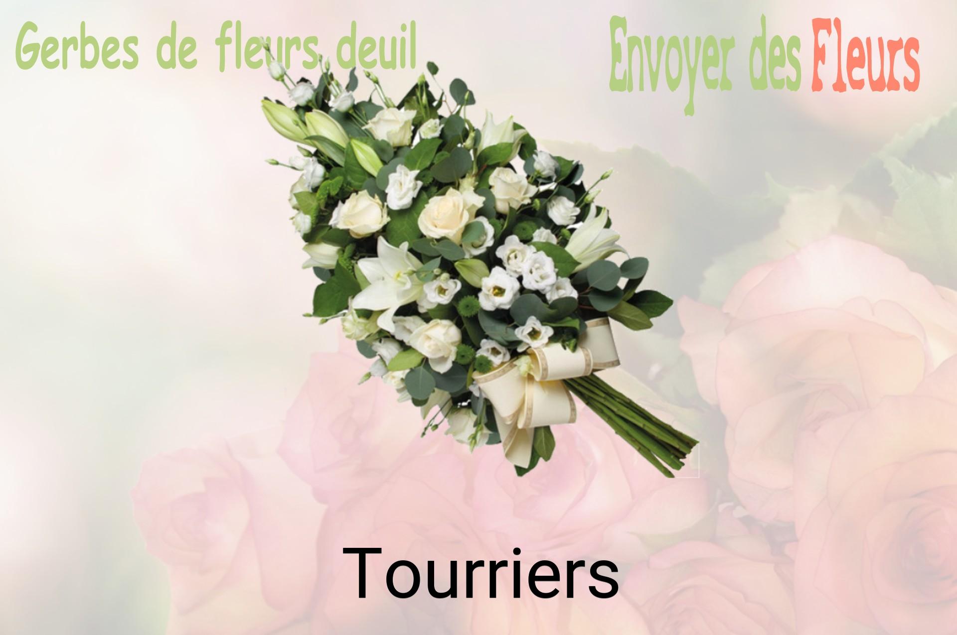 Gerbe de fleurs de deuil livrée à Tourriers